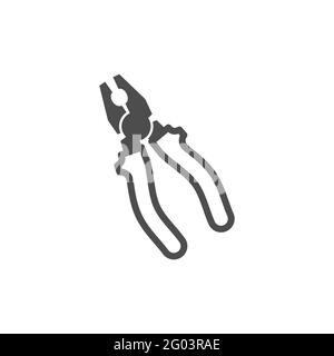 Pliers, vector construction and repair tool icon Stock Vector