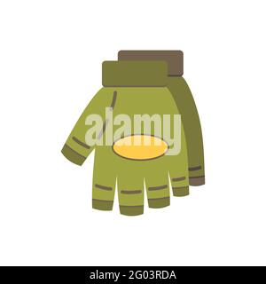 Military gloves, vector flat paintball or airsoft icon Stock Vector