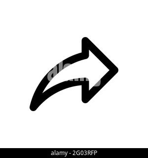 Wide arrow to the right, simple web or mobile interface vector icon Stock Vector