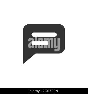 Chat speech bubble and dialog balloon filled style vector icon Stock Vector