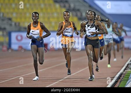 Lilian Rengeruk KEN Beatrice Chebet KEN and Hellen Obiri KEN