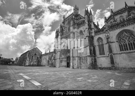 Batalha Monastery, Portugal. Medieval gothic landmark in Portugal. UNESCO World Heritage Site. Stock Photo