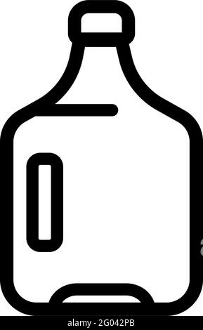 plastic water bottle delivery outline icon Stock Vector