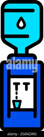water cooler icon color simple style icon dispenser Stock Vector