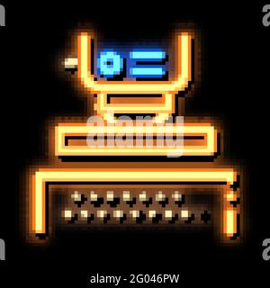 Industrial Tool Metallurgical neon glow icon illustration Stock Vector