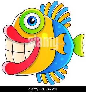 Masked Butteflyfish Chaetodon semilarvatus on white, vector Stock Vector