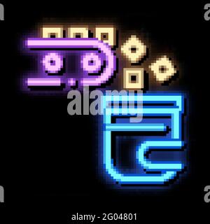 Factory Rolling Production Metallurgical neon glow icon illustration Stock Vector