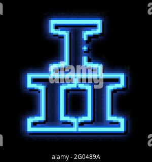 Railroad Metallurgical neon glow icon illustration Stock Vector