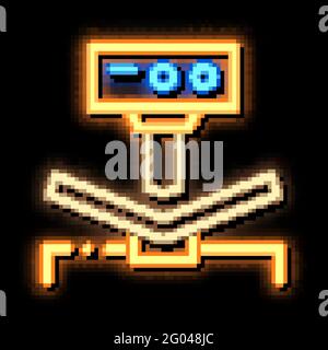 Breaking Tool Factory Metallurgical neon glow icon illustration Stock Vector
