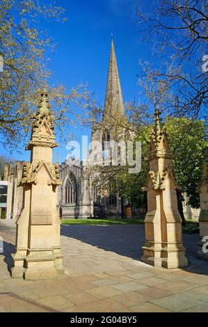 UK,South Yorkshire,Sheffield,Cathedral Church of St Peter & St Paul Stock Photo