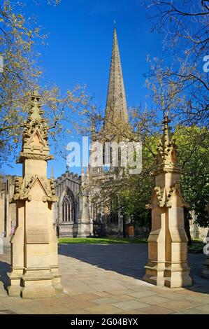 UK,South Yorkshire,Sheffield,Cathedral Church of St Peter & St Paul Stock Photo