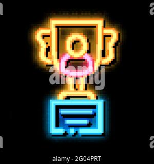 Goblet Human Talent neon glow icon illustration Stock Vector
