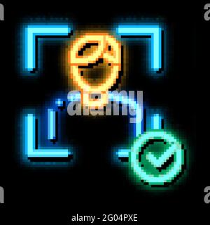 Man Winner Human Talent neon glow icon illustration Stock Vector