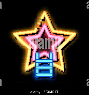 Star Sign Human Talent neon glow icon illustration Stock Vector