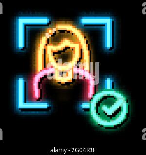 Woman Winner Human Talent neon glow icon illustration Stock Vector