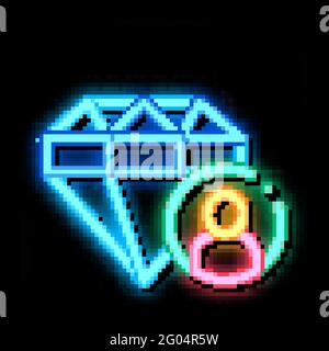 Diamond Human Talent neon glow icon illustration Stock Vector