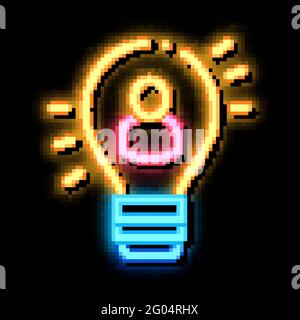 Quick Wits Human Talent neon glow icon illustration Stock Vector