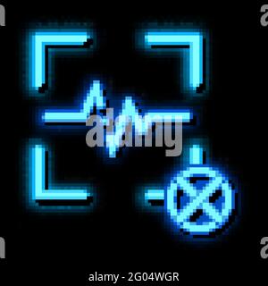 Cancel Action Voice Control neon glow icon illustration Stock Vector