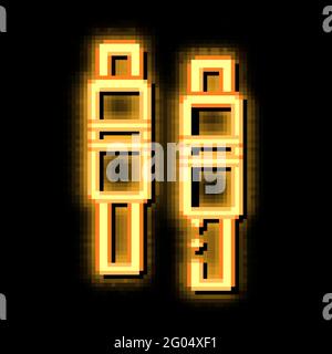 Bails neon glow icon illustration Stock Vector