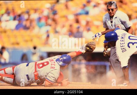 Montreal Expos catcher Gary Carter -- Please credit photographer Kirk Schlea Stock Photo