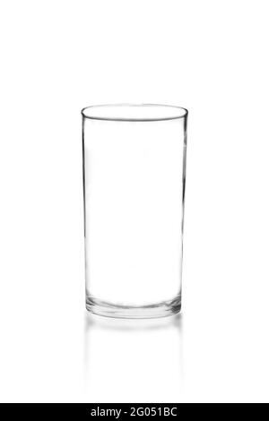 Empty glass. An empty glass of water, isolated on a white background. Stock Photo
