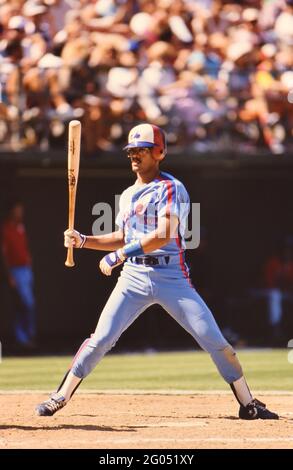 Montreal Expos baseball player Delino DeShields -- Please credit  photographer Kirk Schlea Stock Photo - Alamy