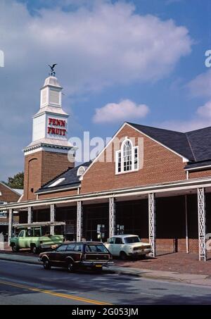 1970s America -  Penn Fruit Super Market, Haverford, Pennsylvania 1977 Stock Photo