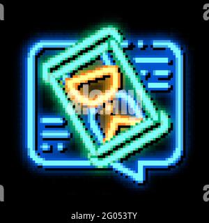 Lengthy Negotiations neon glow icon illustration Stock Vector