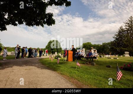 American Legion Burton Woolery Post 18 commander Richard Dunbar