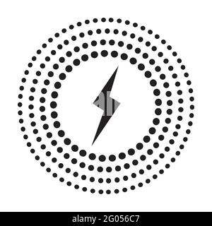 Wireless charging icon vector artificial Intelligence collection for your web design, logo, UI. illustration Stock Vector