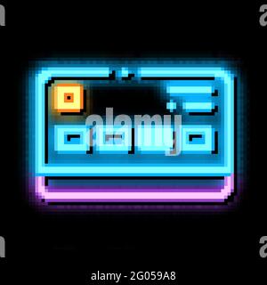 Credit Card neon glow icon illustration Stock Vector