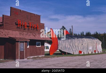 1980s America -  Big Fish Supper Club, Bena, Minnesota 1980 Stock Photo