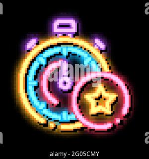 Bonus Stopwatch Concept neon glow icon illustration Stock Vector