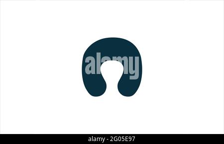 Round  travel pillow  for neck to rest and sleep  or illustration of accessory for transport long journey and trip icon logo design vector illustration Stock Vector