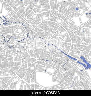 coat of arms over vintage style map of roads in city center of Berlin in Germany Stock Photo