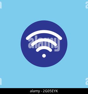 wifi signal icon vector in circle Stock Vector