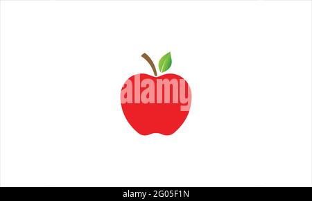 Red Apple icon Logo design vector illustration symbol Stock Vector