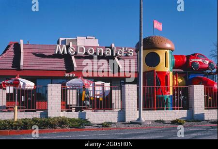 2000s America - McDonald's, Santa Fe, New Mexico 2003 Stock Photo