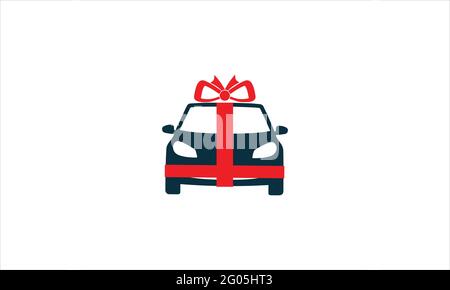 the car as a gift vector logo  icon design illustration Stock Vector