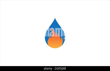 fire flare heat droplets element image vector icon logo design vector template Stock Vector