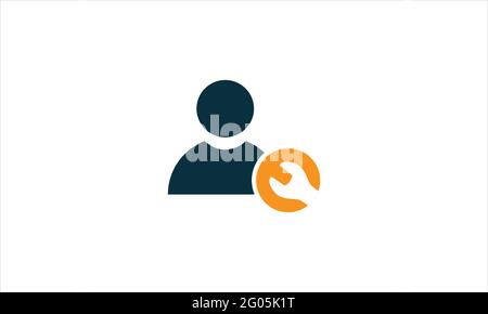 account settings symbol or  user with setting spanner icon logo design illustration Stock Vector