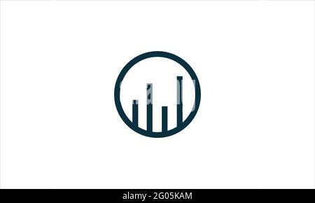Circle Business Finance Logo icon vector or Business logo graph growth vector illustration Stock Vector