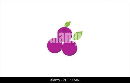 Fresh Grape  logo or Simple Grape Fruit icon design vector template illustration Stock Vector