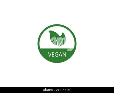 Vegan, leaf, natural icon on white background. Vector illustration. Stock Vector