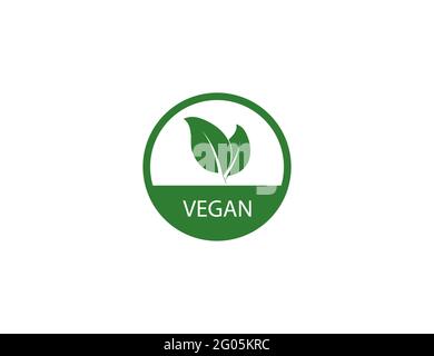 Vegan vector icon. Round an green symbol Stock Vector Image & Art - Alamy