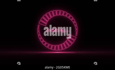 Pink Loading Sign Wallpaper abstract loading symbol on a black background Stock Photo - Alamy