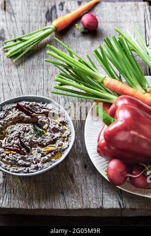 Homemade Black Bean Dip with Hebs Olive Oil ,Dried Chili by Sweet