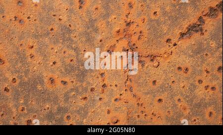 Rusted metal texture background. High resolution image of oxidized iron steel sheet wall. Stock Photo