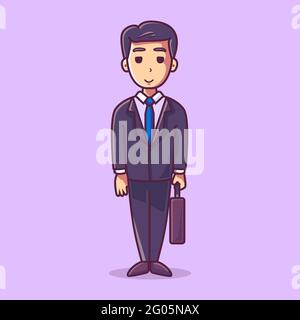 Businessman character cartoon illustration Stock Vector