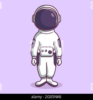Astronaut character cartoon illustration Stock Vector